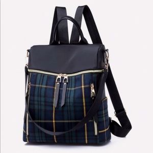 Mini plaid backpack